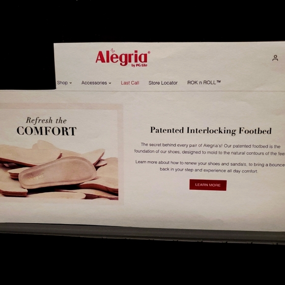 Alegria, red metallic leather, sz 37 - Picture 12 of 15